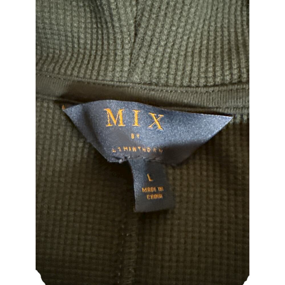 Mix by 41 Hawthorn Women's Waffle Weave Cowl Neck Cozy Knit Top Size L Green - Picture 7 of 8